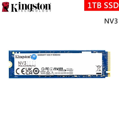 搭整機!!!金士頓 NV3 1TB/Gen4 PCIe 4.0/讀6000/寫4000【五年保】
