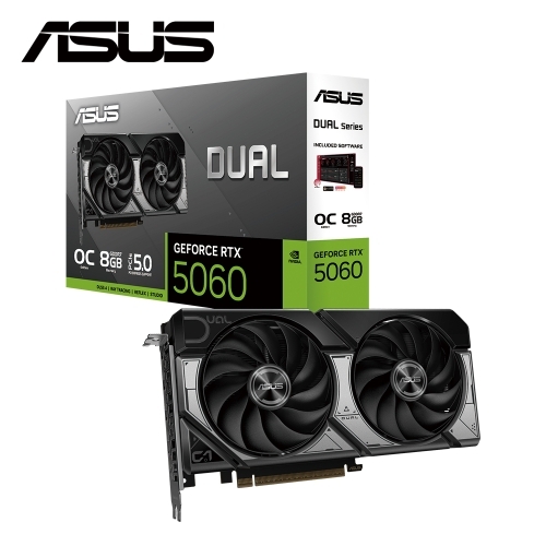 抗漲搭機價!!!華碩 DUAL-RTX5060-O8G(2565Mhz/1H3DP/22.8cm/雙風扇)