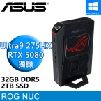 華碩 ROG NUC RNUC15JNK9X28AA9(Intel Ultra 9 275HX/32G DDR5/2TB PCIE/RTX5080/W11)